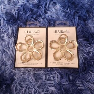 Gilded Secret Garden Flower Clip in Gold